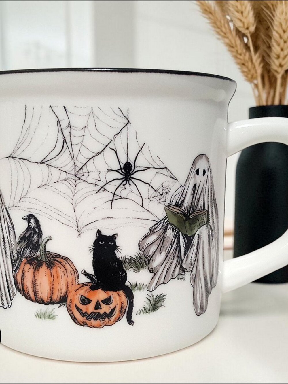 Pottery Barn Midnight Manor Mug 16 OZ NEW Stoneware Halloween
